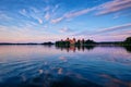 Trakai Island Castle in lake Galve, Lithuania Royalty Free Stock Photo