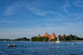 Trakai Island Castle in lake Galve, Lithuania Royalty Free Stock Photo