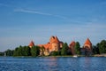Trakai Island Castle in lake Galve, Lithuania Royalty Free Stock Photo