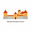 Trakai Island Castle in Trakai, Lithuania. One of the best castle and worth to visit. World vacation travel Europe European. Flat