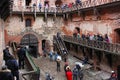 TRAKAI, LITHUANIA - JANUARY 02, 2013: Inner yard of the Trakai Island Castle. The construction was begun in the 14th c. by Royalty Free Stock Photo