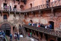 TRAKAI, LITHUANIA - JANUARY 02, 2013: Inner yard of the Trakai Island Castle. The construction was begun in the 14th c. by Royalty Free Stock Photo