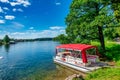 Trakai, Lithuania - July 10, 2017: Trakai island castle at Galve lake, near Vilnius Royalty Free Stock Photo