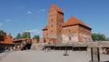 View of the courtyard of the famous Trakai Island Castle in Lithuania