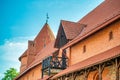 Trakai Medieval gothic Island castle in Galve lake - Lithuania