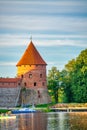 Trakai Medieval gothic Island castle in Galve lake - Lithuania