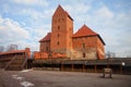 Trakai . castle of  Lithuanian kings. Courtyard Royalty Free Stock Photo