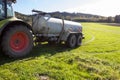 traktor bringing out liquid manure