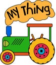 Green Toy Tractor My Thing Royalty Free Stock Photo