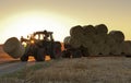 Traktor at work on a field Royalty Free Stock Photo