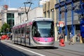 Tram along Corporation Street, Birmingham. Royalty Free Stock Photo