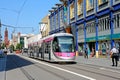 Tram along Corporation Street, Birmingham.