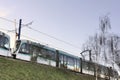 Tram along the Seine River in Meudon