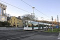 Tram along the Seine River in Meudon Royalty Free Stock Photo