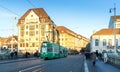 Tram in Basel Switzerland