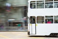 Tram with Blurred Motion Royalty Free Stock Photo