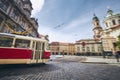 Tram in blurred motion Royalty Free Stock Photo