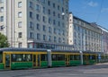 Tram on a Busy Helsinki Street