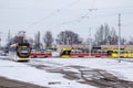 Tram depot in Kiev in Kiev