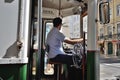 The tram driver, Lisbon, Portugal