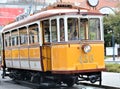 Tram exihibition in the downtown of Budapest, Hungary at the weekend Royalty Free Stock Photo