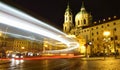 Tram in historical part of Prague, Czech Republic Royalty Free Stock Photo