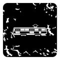 Tram icon, grunge style Royalty Free Stock Photo