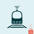 Tram icon isolated