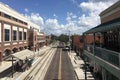 Tram line and central street, Ybor City Tampa, Fl