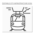 Tram line icon