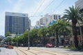 Tram Line Palm Trees Gold Coast Queensland Australia Stock Photo Stock Images Stock Pictures