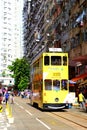 Tram line running through Chun Yeung Street a wet market