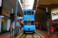 Tram line running through Chun Yeung Street a wet market