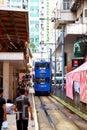 Tram line running through Chun Yeung Street a wet market