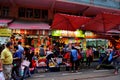 Tram line running through Chun Yeung Street a wet market