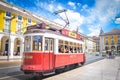 Tram in Lisbon, neoclassical architecture