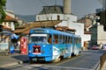 Tram by Muslihudin Cekrekcija Mosque, Sarajevo, Bosnia Herzegovina Royalty Free Stock Photo