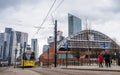 Tram passing Manchester Central Convention Complex Royalty Free Stock Photo