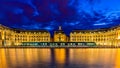 Tram on Place de la Bourse in Bordeaux