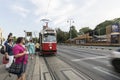 The tram in the ring in Vienna