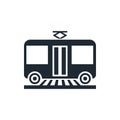 Tram sign icon