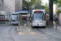 Tram station in downtown in Istanbul