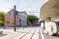 Tram station and town hall of Kehl, Germany