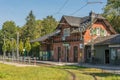 Tram stop of the former Waldbahn in Neu Isenburg, Germany