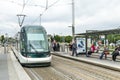 Tram stop in Illkirch, France Royalty Free Stock Photo