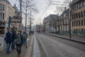 Tram Stop Kneuterdijk At The Hague The Netherlands 28-12-2019 Royalty Free Stock Photo