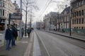 Tram Stop Kneuterdijk At The Hague The Netherlands 28-12-2019 Royalty Free Stock Photo