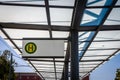 Tram stop sign in Germany Royalty Free Stock Photo