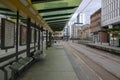 Tram Stop St Peter`s Square At Manchester England The Netherlands 8-12-2019 Royalty Free Stock Photo