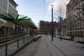 Tram Stop St Peter`s Square At Manchester England The Netherlands 8-12-2019 Royalty Free Stock Photo